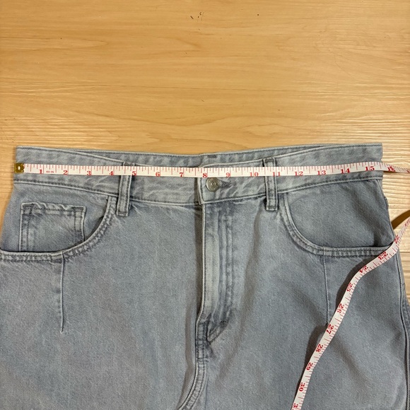 Zara Denim Maxi Skirt Light Wash High Rise Straight Fit Women’s Size M - Picture 5 of 6